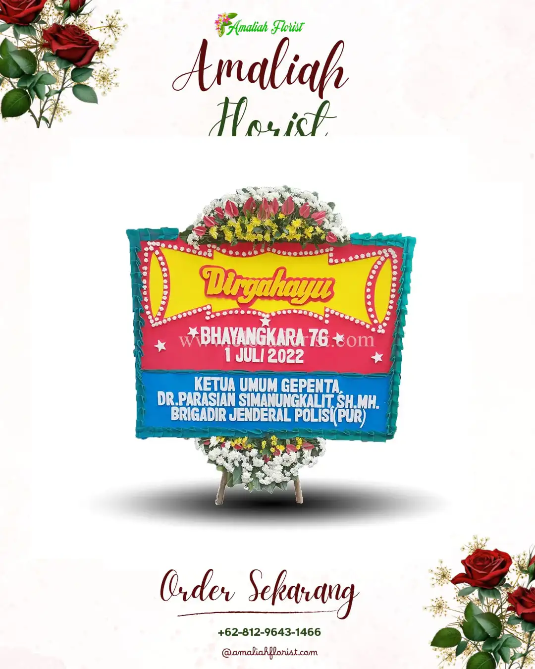 Papan Bunga HUT Ulang Tahun Batang Hari Leko